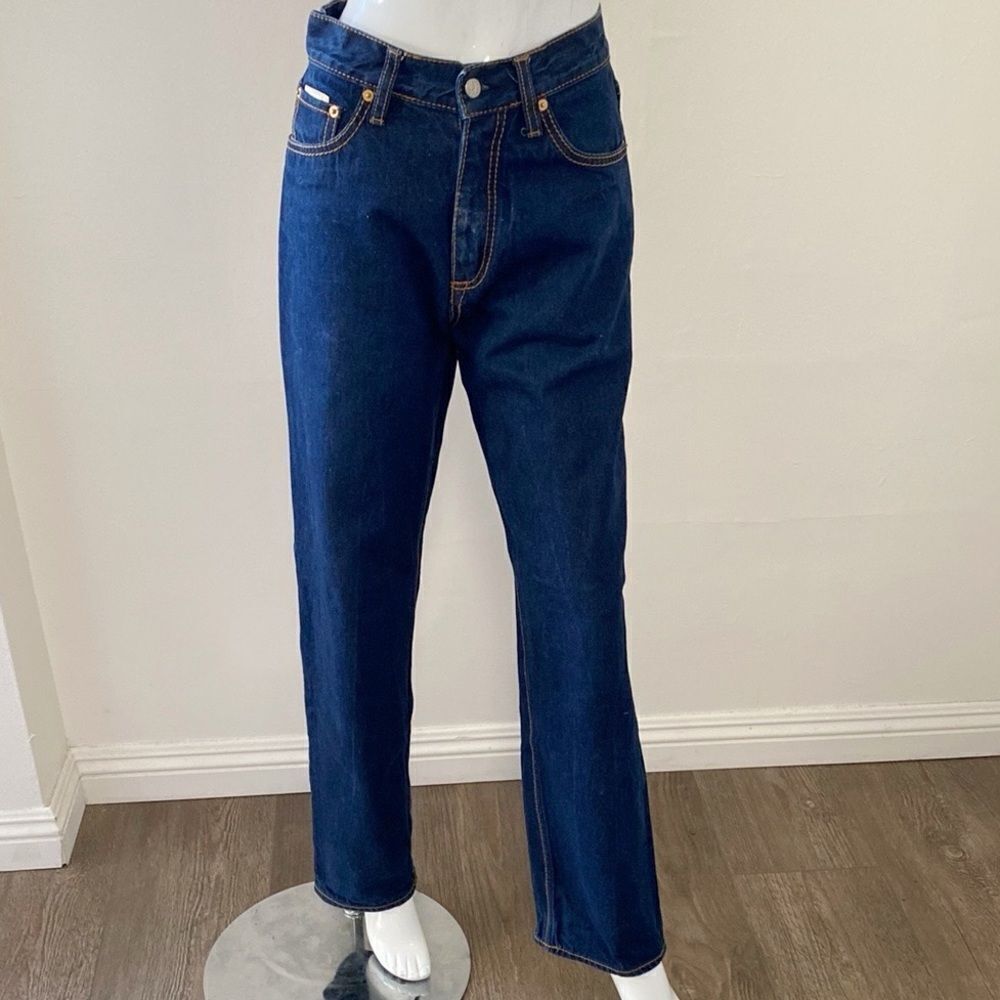 Eytys Benz Dark Denim 90s Inspired High Waisted Loose Fit Jeans Purple Velvet